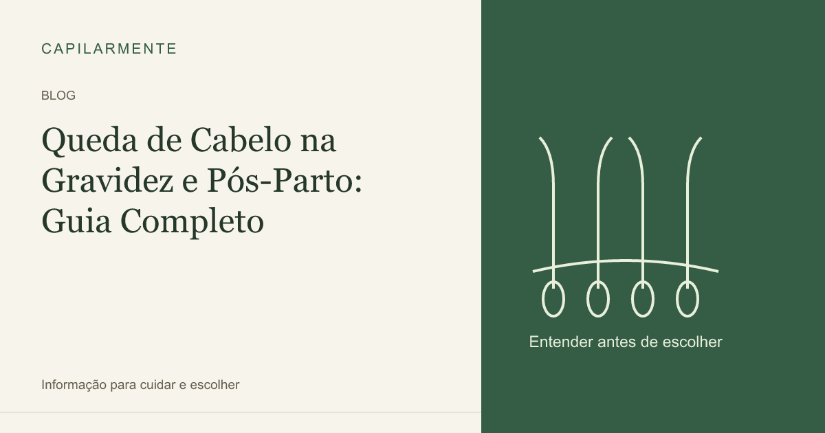 Guia ilustrado: Queda de Cabelo na Gravidez e Pós-Parto: Guia Completo