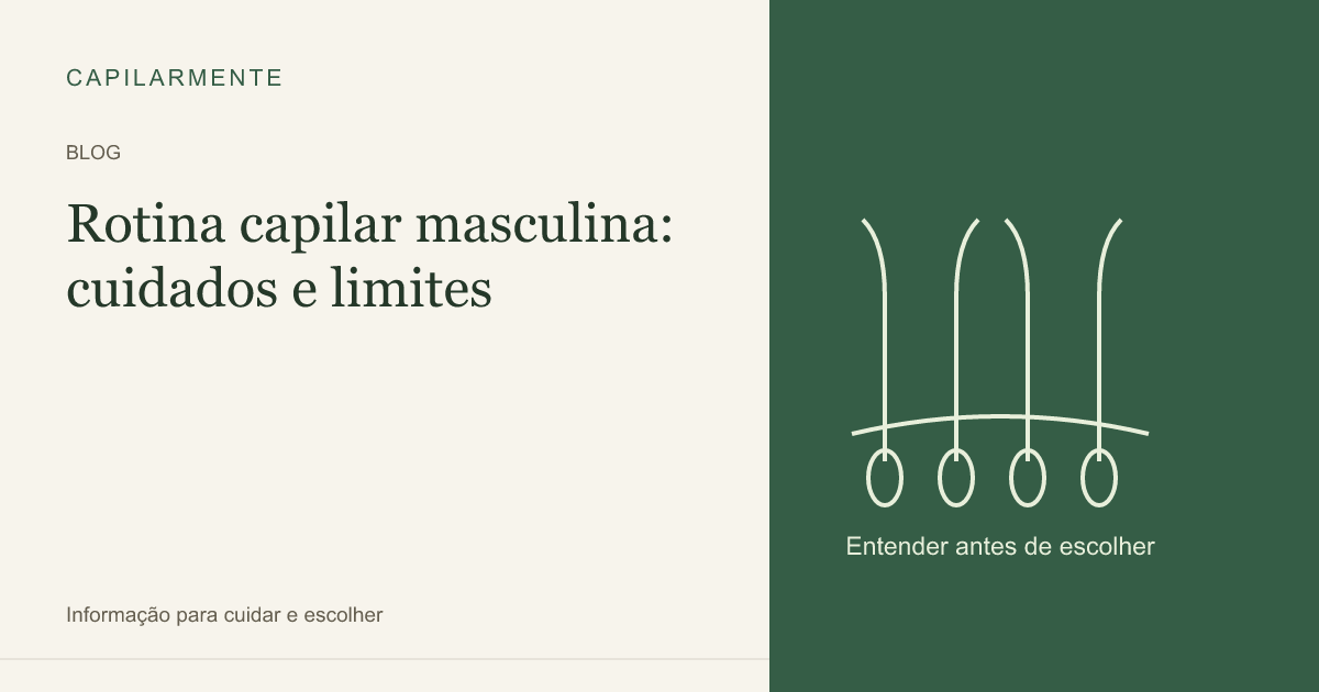 Guia ilustrado: Rotina Capilar Masculina: Guia Prático para Prevenir a Queda