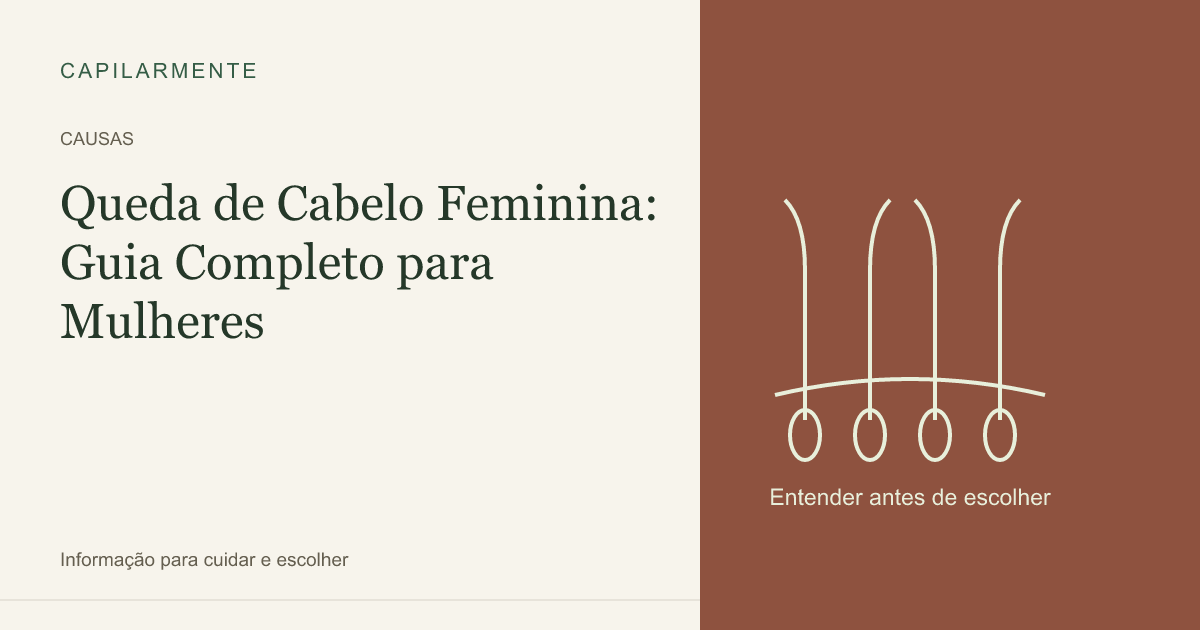 Guia ilustrado: Queda de Cabelo Feminina: Guia Completo para Mulheres