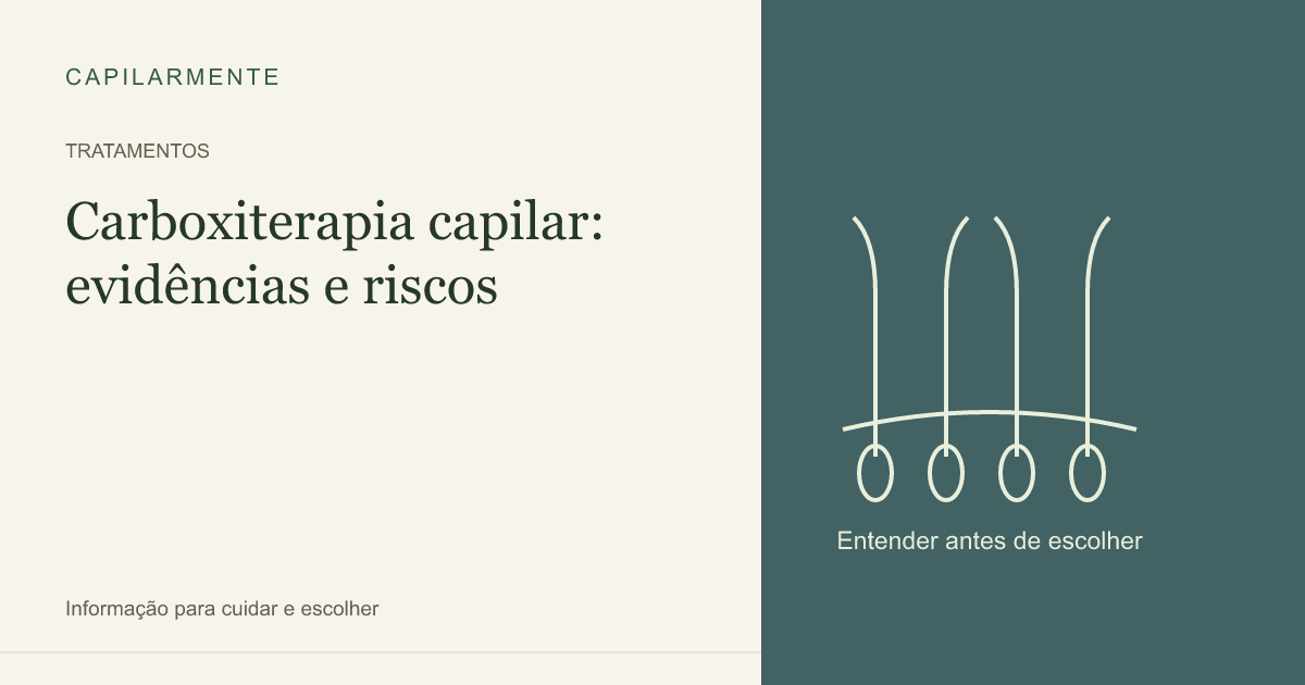 Guia ilustrado: Carboxiterapia Capilar: como funciona e para quem é indicada