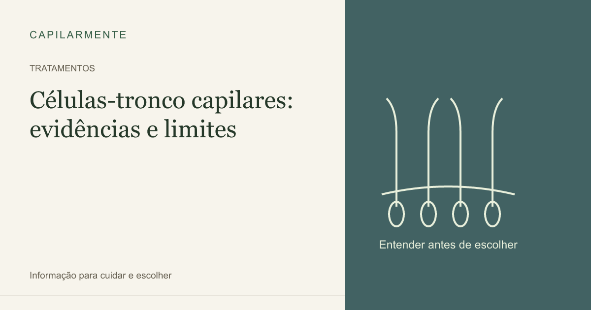 Guia ilustrado: Células-Tronco para Queda de Cabelo: como funciona e o que esperar