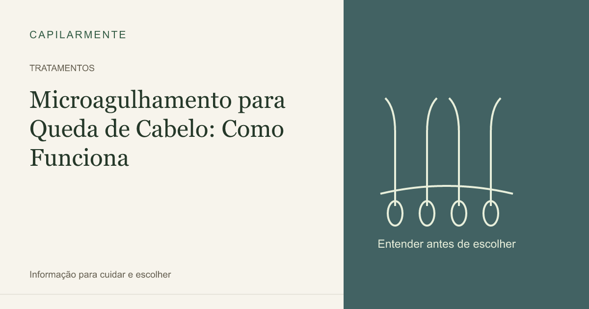 Guia ilustrado: Microagulhamento para Queda de Cabelo: Como Funciona