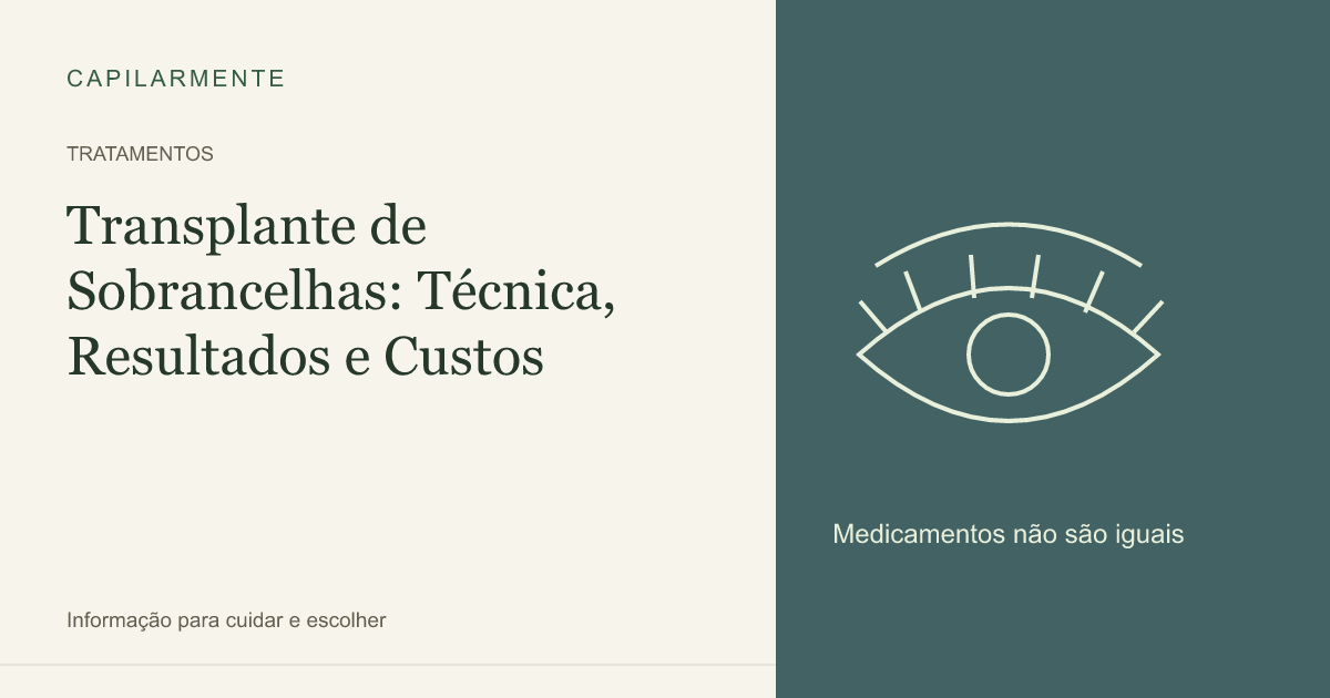 Guia ilustrado: Transplante de Sobrancelhas: Técnica, Resultados e Custos